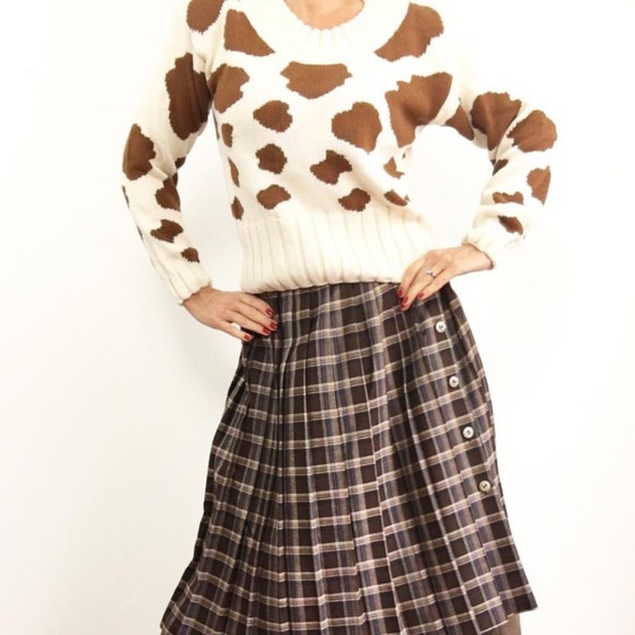 SOLD-Vintage “Moo” Knit Sweater - Picture 3 of 6